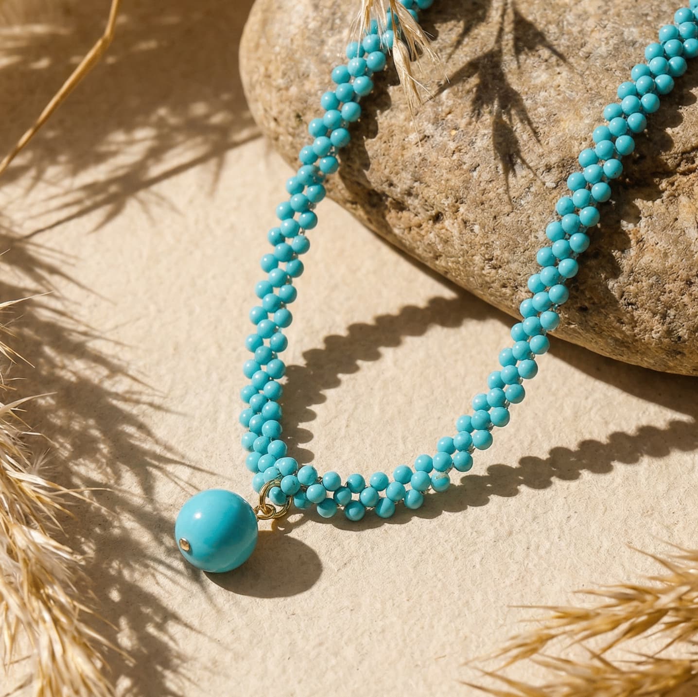 Turquoise Muse Bead Inspiration Necklace - Veilgem