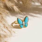 Celestial Butterfly Turquoise Ring - Veilgem