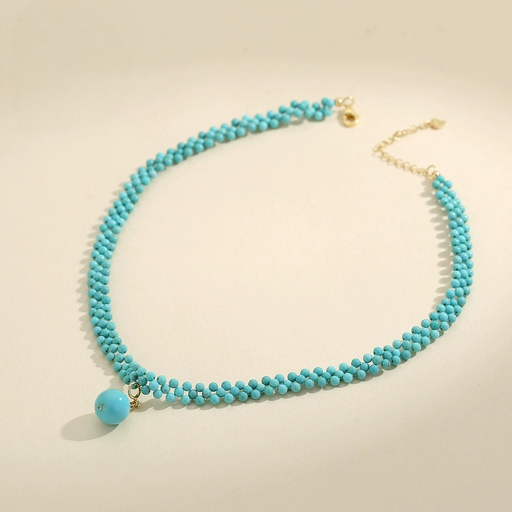 Turquoise Muse Bead Inspiration Necklace - Veilgem