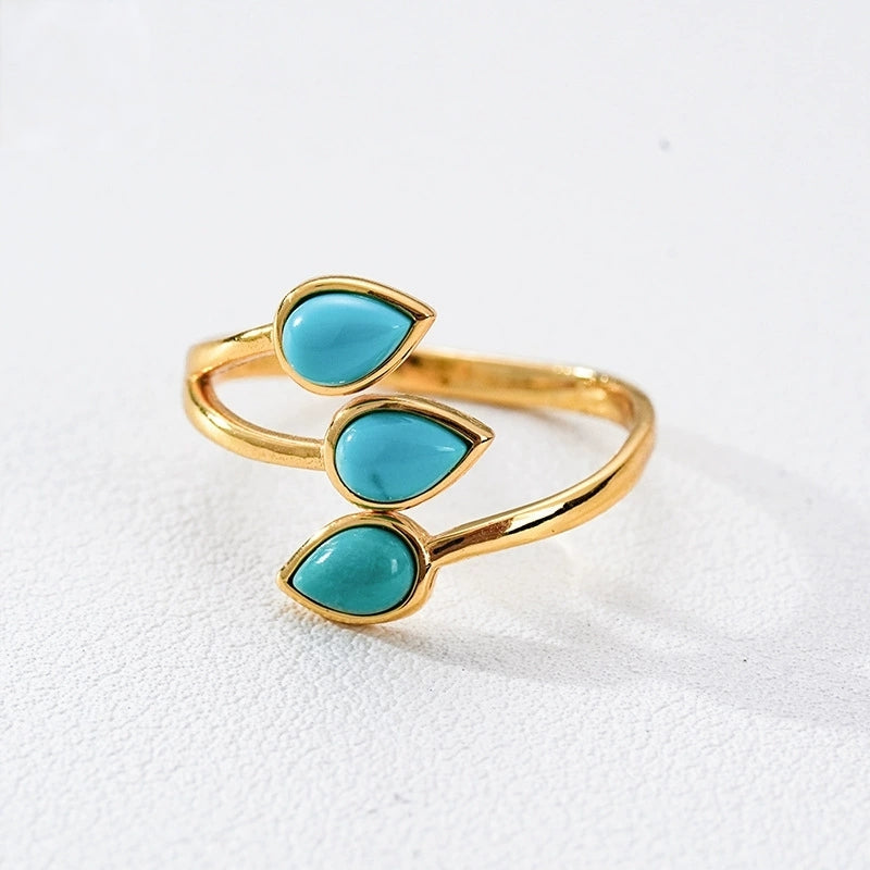 Trinity Dew Turquoise Ring - Veilgem