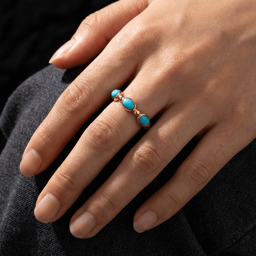 Celeste Tear Turquoise Ring