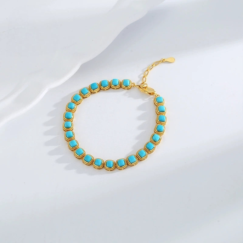 Sea Whisper Light Blue Natural Turquoise Bracelet