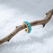Azure Muse – Turquoise Hoop Ear Cuff - Veilgem