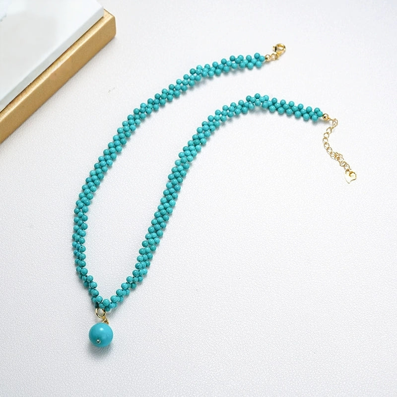 Turquoise Muse Bead Inspiration Necklace - Veilgem
