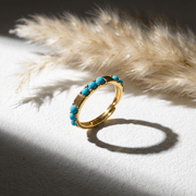 Eternal Halo Turquoise Ring - Veilgem