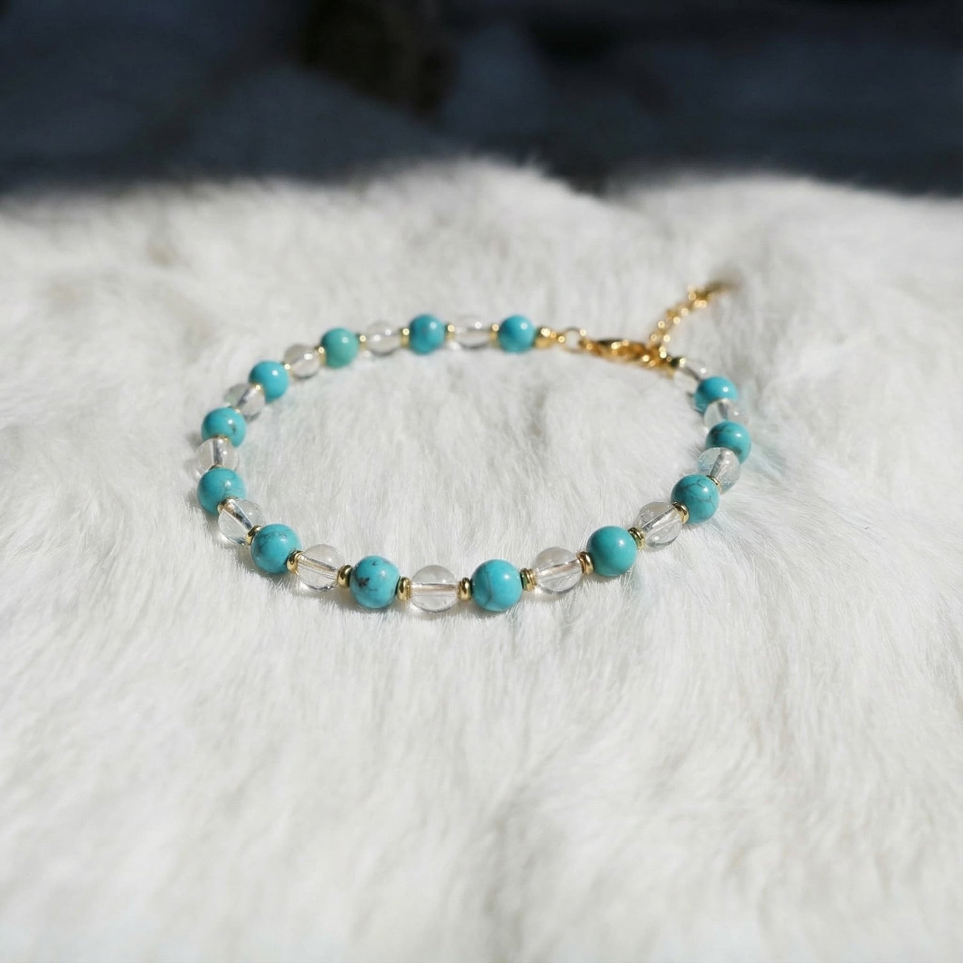 Turquoise Handmade Beaded Bracelet - Veilgem