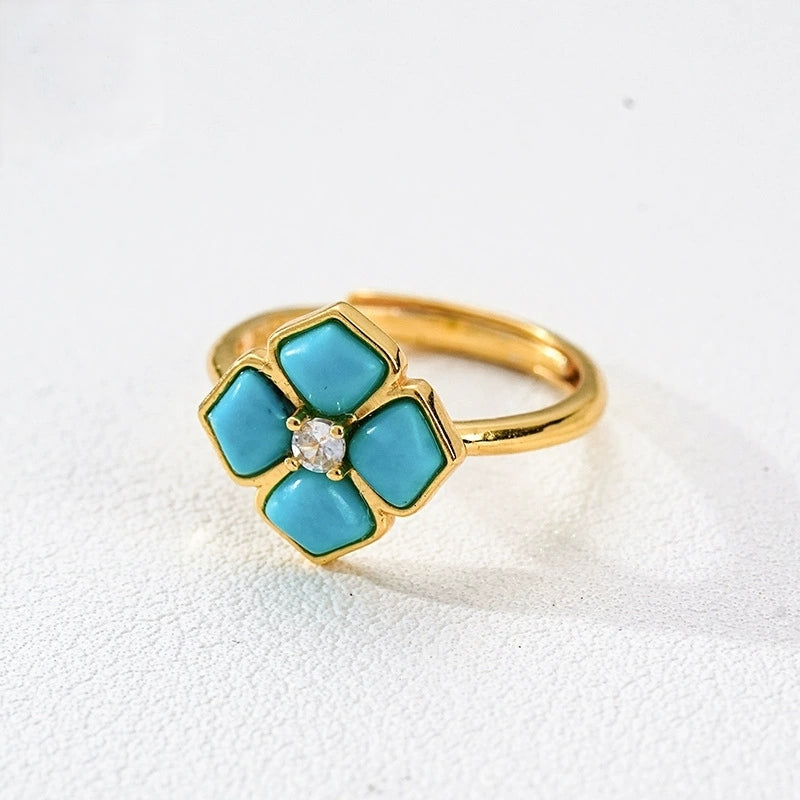 Fleur de Chance Turquoise Ring - Veilgem
