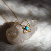 Parisian Rhythm Turquoise Brushed Pendant - Veilgem