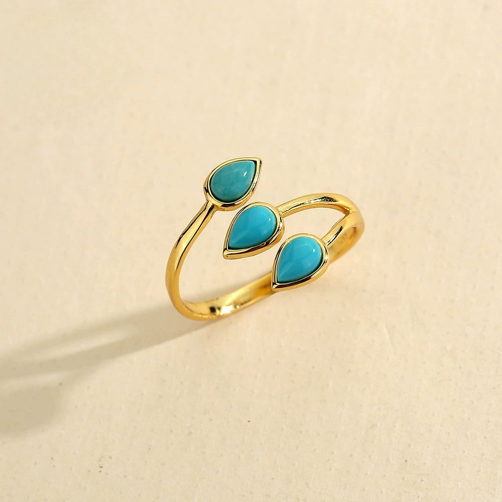 Trinity Dew Turquoise Ring - Veilgem