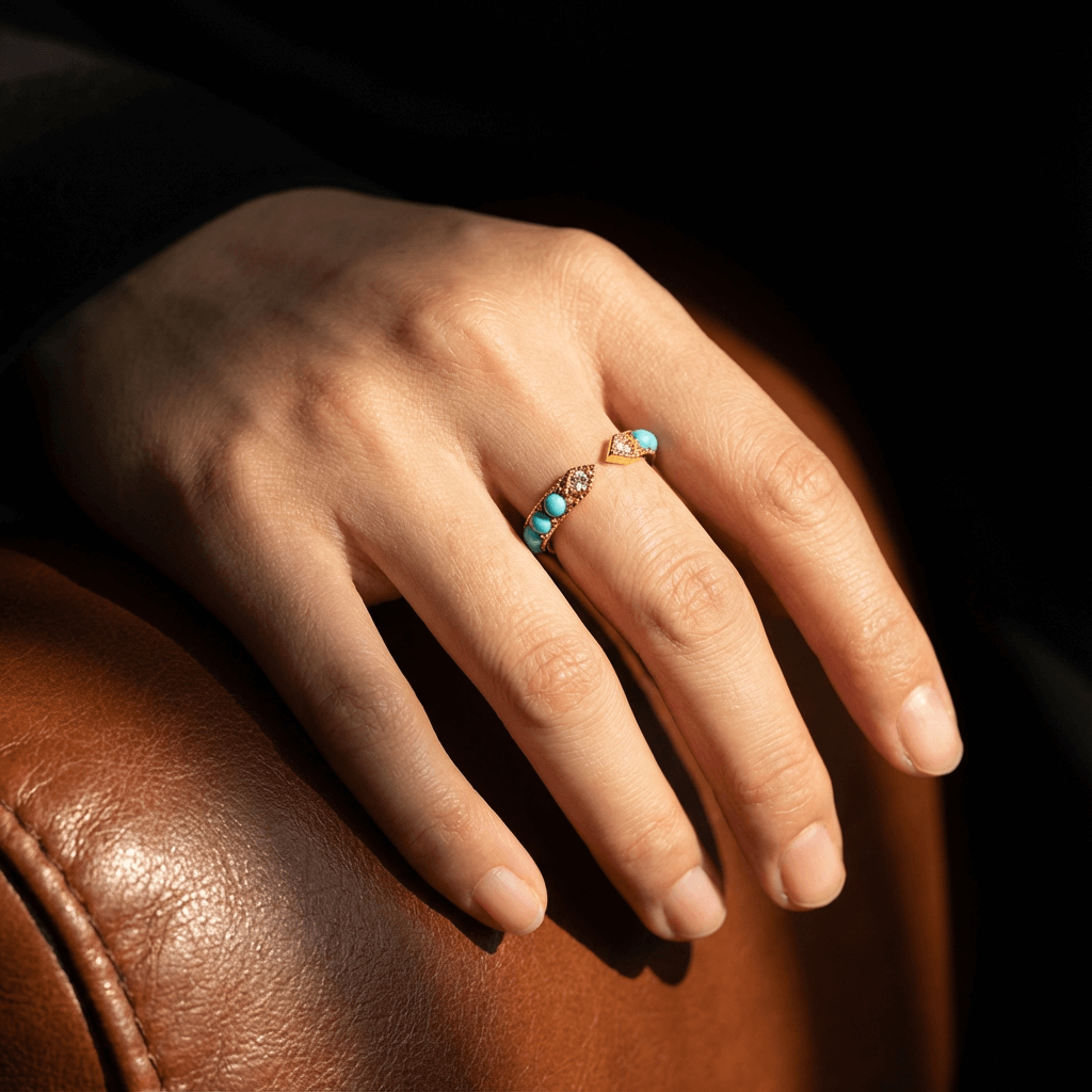 Wanderer’s Arrow Turquoise Ring - Veilgem