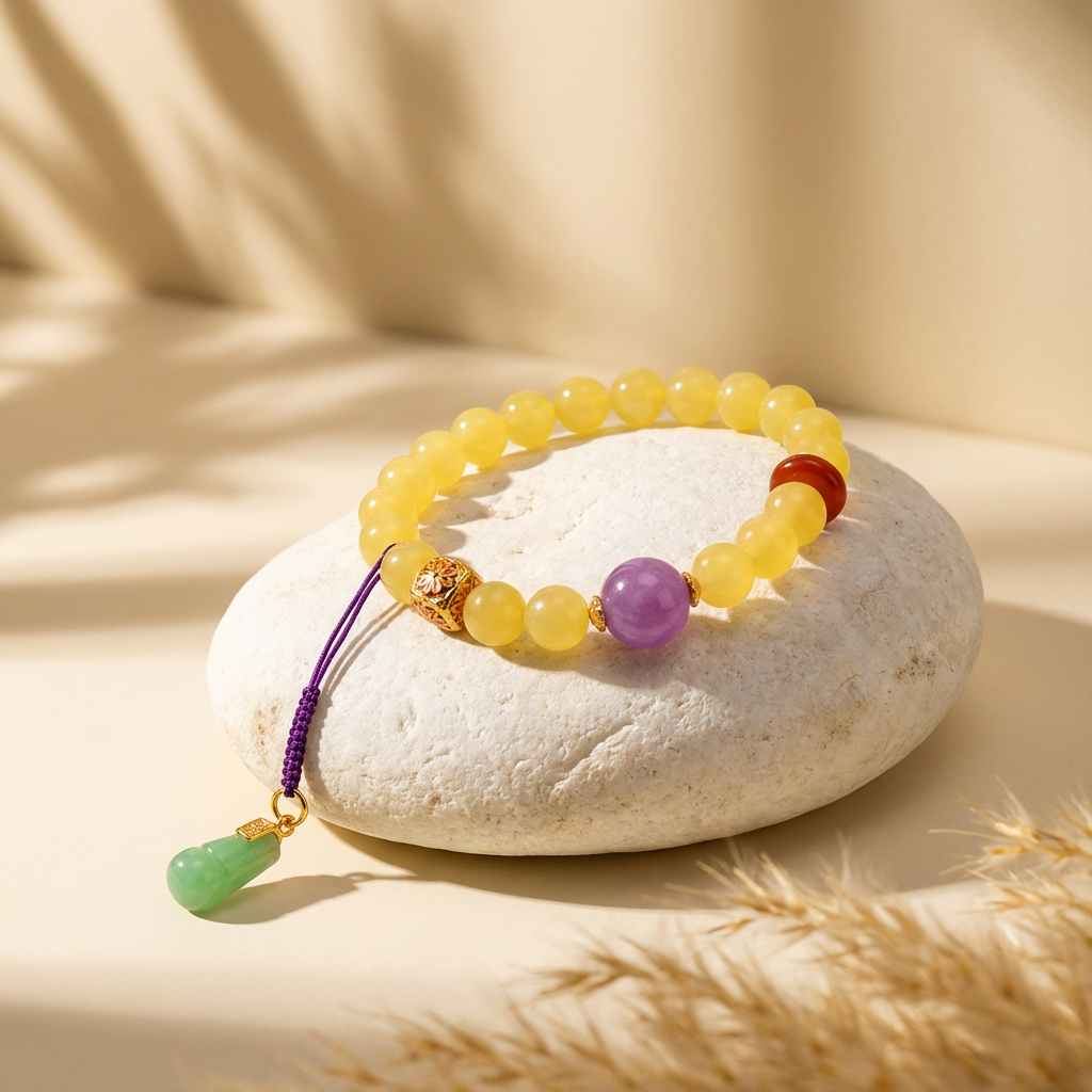 Aurora Harmony · Jade Purple Light Bracelet - Veilgem