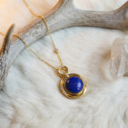 Celestial Embrace Lapis Lazuli Pendant Necklace - Veilgem