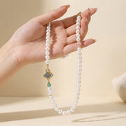 Serene Joy Jade Buddha Pearl Necklace - Veilgem